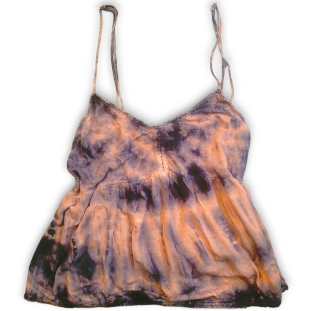 FOREVER 21 - Orange and Purple Tie-Dye Camisole Tank Top Women's Size Medium
